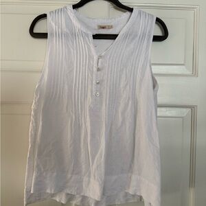 Faherty White Sleeveless Top